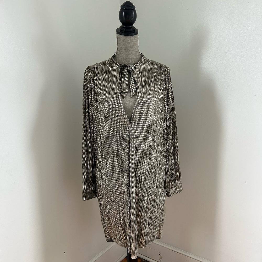 Sabina Musayev Shimmer Tunic Dress Anthropologie Size Large